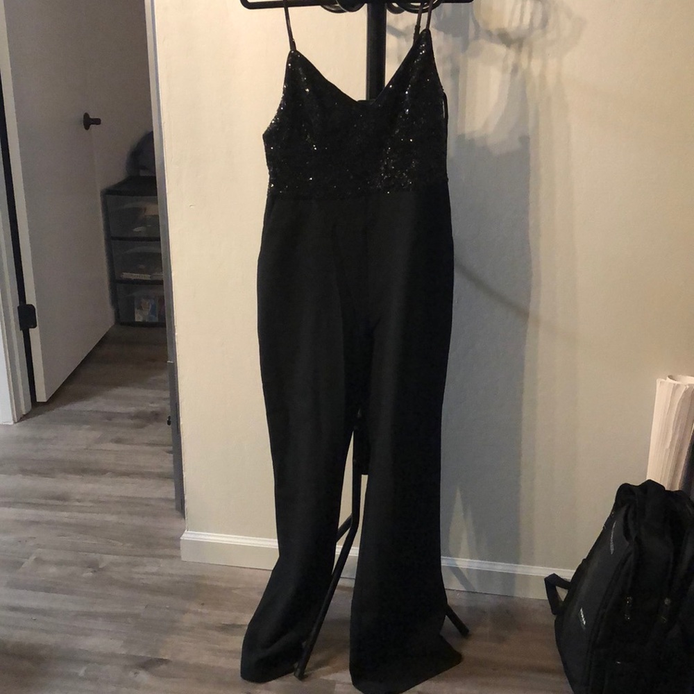 Eliza J Sequins Jumpsuit